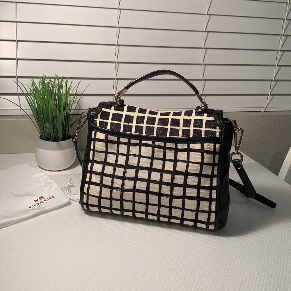 Coach Madison Small Sadie Flap Satchel In Graphic Print - Picture 6 of 15